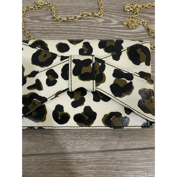 Zac Posen Wallet Chain Crossbody Leopard Print Purse Hand Bag - Picture 3 of 6